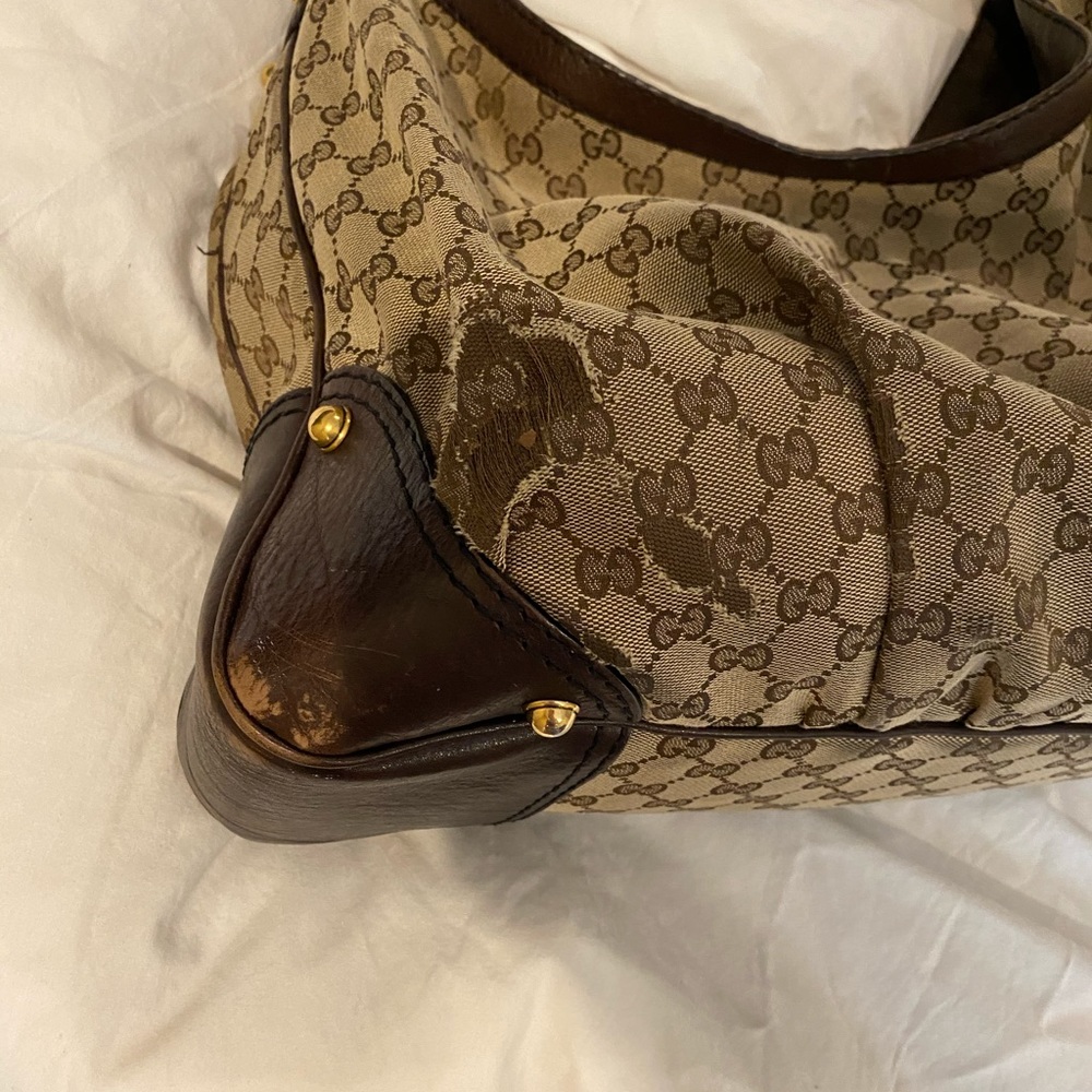 Gucci Jockey Hobo GG canvas 17in (Large)